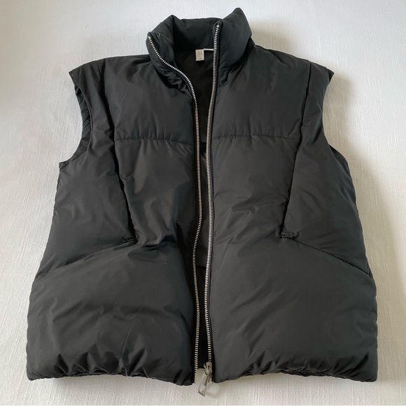 Zara Mango Funnel Neck Long Puffer Vest Small - Picture 8 of 12